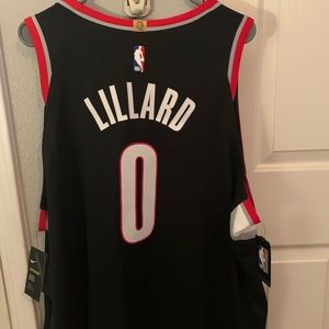 Damian Lillard Nike Authentic Black Icon Jersey Size 58 (3XL) - Brand New